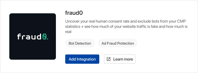 Usercentrics fraud0 integration overview