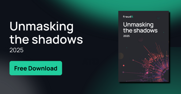 Visual promoting the "Unmasking the shadows 2025" report with the button "Free Download"